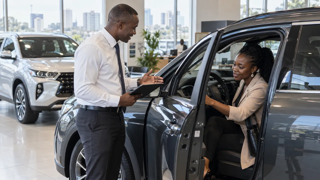 Mystery shopper evaluating the sales journey at a Kenyan car dealership