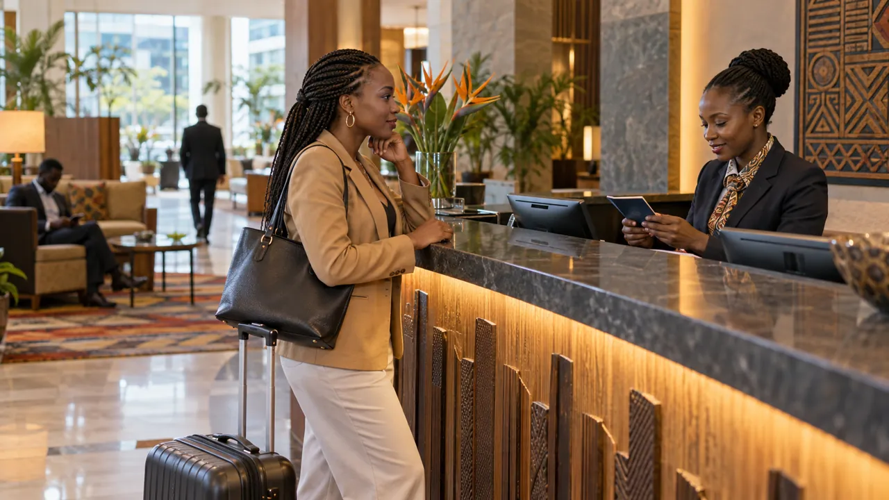 Mystery guest assessing hotel reception service in Nairobi