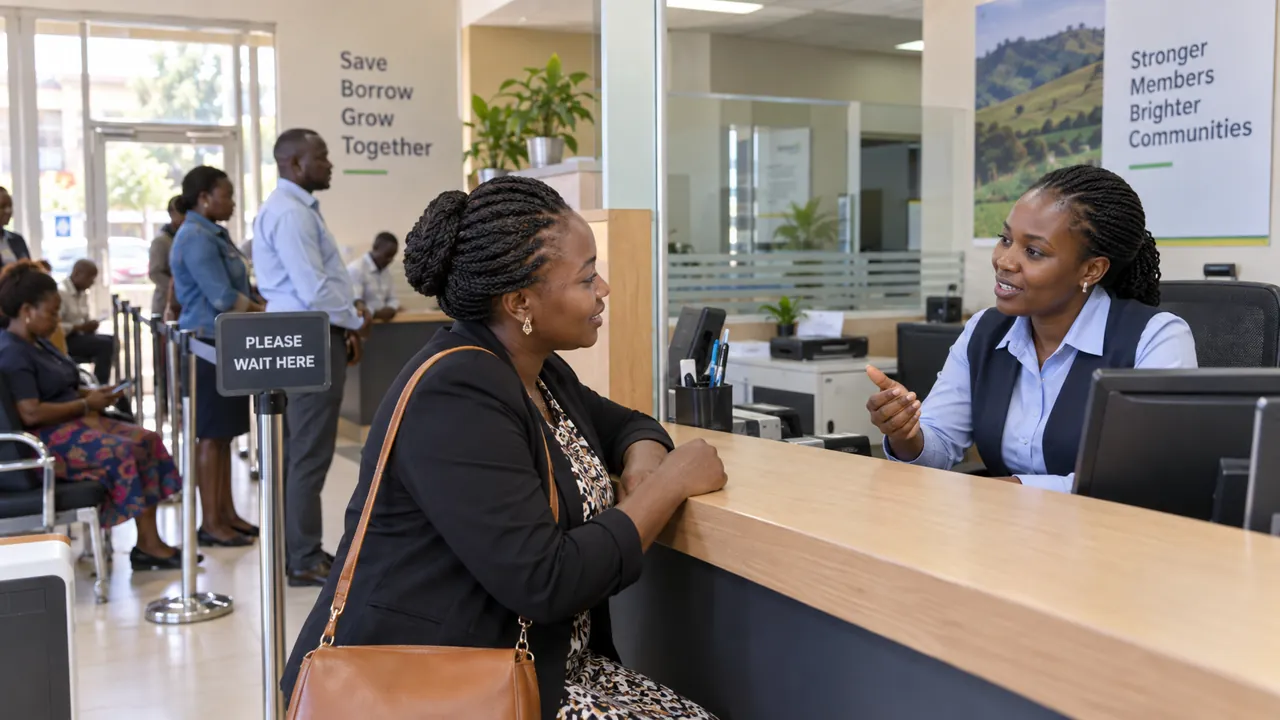Mystery member evaluating service at a Kenyan SACCO branch